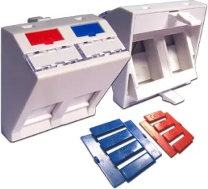 Вставка 45x45 на 2 кейстоуна LAN-SIP-24A-WH LANMASTER