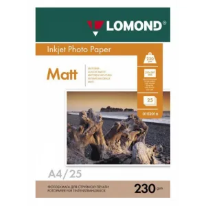 Фотобумага Lomond 0102050 A4/230г/м2/25л./белый матовое для струйной печати Lomond