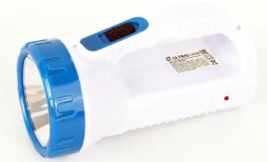Фонарь аккумуляторный LED3861 LED + 12SMD 1Вт 2 режима 220В аккум. SLA пластик. бел. (кор.) Ultraflash 14256 Ultraflash