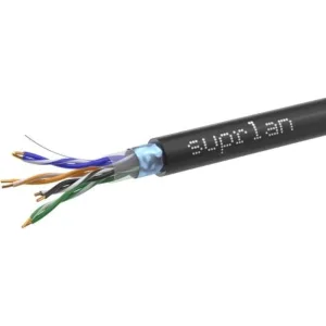 Кабель сетевой информационный Suprlan Premium 01-1039-1 кат.5E F/UTP 4 пары 24AWG нг(А)-HF UV универсальный 305м черный SUPRLAN