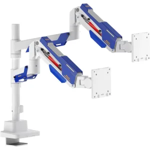 Кронштейн для мониторов Ultramounts UM744WB белый/синий 24"-57" макс.27кг крепление к столешнице поворот и наклон Ultramounts
