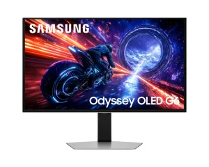 Монитор Samsung 27" Odyssey OLED G6 G60SF S27FG602SI OLED 16:9 2560x1440x500Hz 0,03ms 300cd 1M:1 178/178 1млрд HDMI DP USB 3.2 Gen1x2 Tilt Swiv HAS Pivot БП внешн VESA Silver LS27FG602SIXCI Samsung