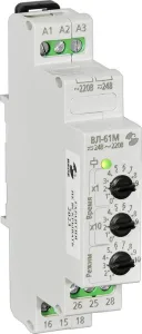 Реле времени ВЛ-61М 24В AC-DC/220В AC 10 режимов 0.1с.9.9ч Реле и Автоматика A8223-76911366 Реле и Автоматика