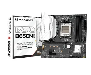 Материнская плата MAXSUN Terminator B650M WIFI6, AM5, AMD B650, 4xDDR5, 4xSATA, 2xM.2, 1xPCIe 5.0 x16, DisplayPort, HDMI, USB Type-C, 1x2.5Gb LAN, Wi-Fi 6, Bluetooth, 5x3.5 мм, 7.1, microATX Maxsun
