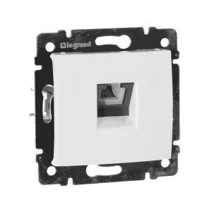 Розетка телефонная 1-м СП Valena RJ11 IP20 4 контакт. механизм бел. IEK 774438 Legrand (группа IEK)