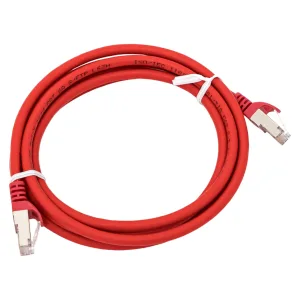 Патч-корд TERACOM CS Cat.6A экранированный S/FTP оболочка LSZH красный (1,0м) TRCS-6ASF-LSH-1M-RD EKF