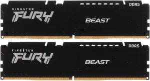 Оперативная память Kingston Fury Beast, DDR5, 64Gb (2x32 GB), 5600 MHz, CL36, радиатор, черный Kingston