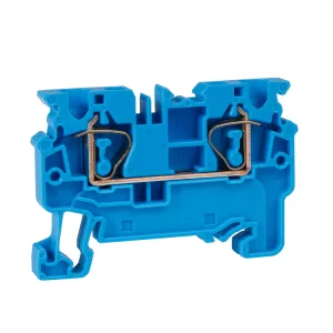 Клемма проходная пружинная OptiClip CX-4-I-BU-32A-(0,2-4)-синий (100шт) 289714 КЭАЗ