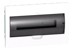 Бокс встраиваемый СП City9 Box 1 ряд 18мод. с прозр. дверцей SE EZ9E118S2FRU Systeme Electric