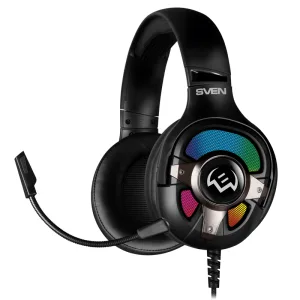 Гарнитура Sven AP-U1100MV чёрный, проводная, USB, подсветка Sven