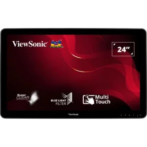 Монитор 23.6" ViewSonic TD2430 VA 1920x1080, сенсорный, 60 Гц, 5 мс, 16:9, 200 кд/м2, 1xHDMI, 1хDP, 1хVGA, USB 3.0, 1x3.5 мм, черный ViewSonic