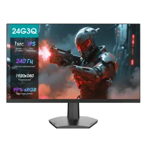 Монитор 23.8" Hisense 24G3Q, 1920x1080, IPS, 240Гц, 1мс, 320кд/м2, 1000:1, DisplayPort, HDMI х2, черный 2026 Hisense