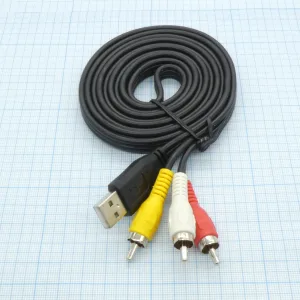 Шнур USB - 3RCA   (1.8м) SUOER