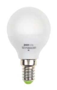 Лампа светодиодная JazzWay PLED-ECO-G45 5Вт шар 3000К теплый белый E14 400лм 220-240В Jazzway