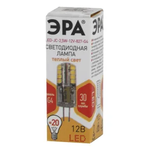 Лампа светодиодная ЭРА LED smd JC-2,5w-12V-827-G4 Эра