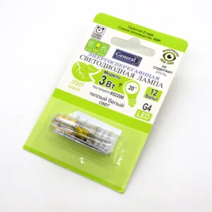 Лампа LED General 3W тёпл. 12V (262) General