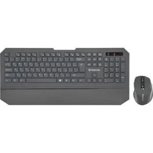 Комплект клавиатура+мышь Defender Berkeley C-925 беспроводной, USB, 1600 DPI, чёрный DEFENDER